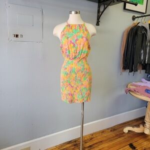 Floral Halter Neck Dress